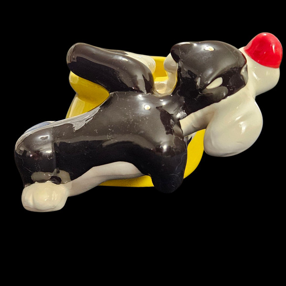 Sylvester & Tweety Looney Tunes Ceramic Planter Pot Holder Warner Bros 2003 - Picture 2 of 7